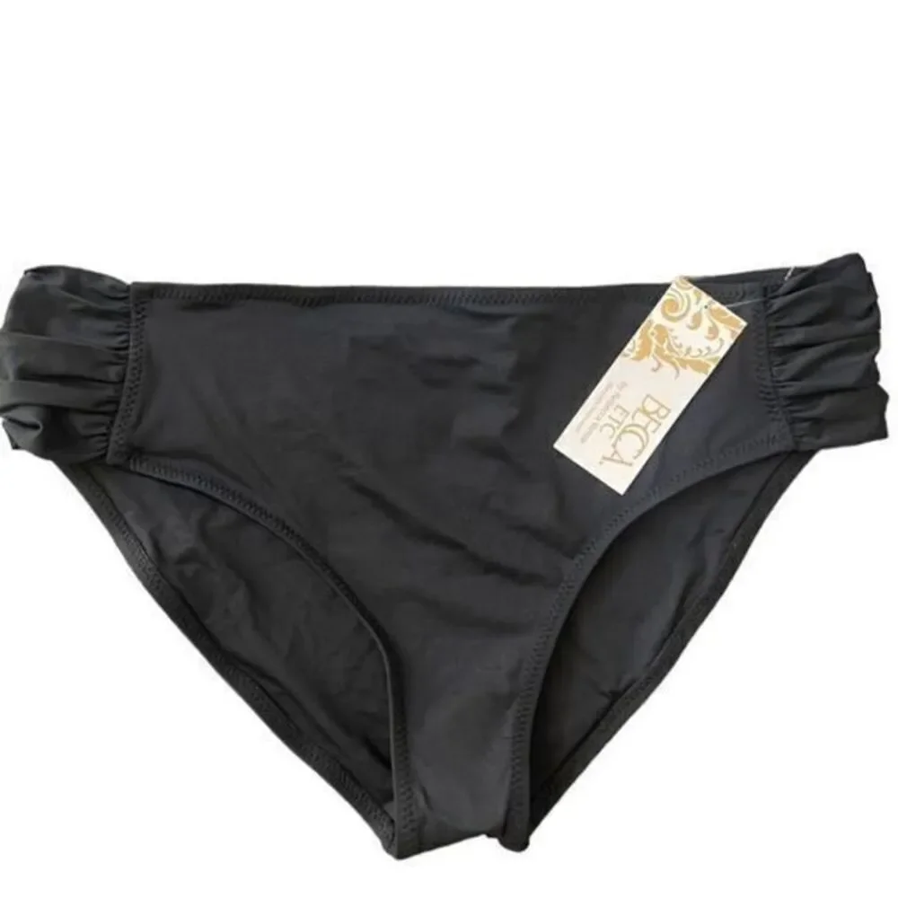 BECCA ETC Black Color Code Shirred‎ Side Tab Hipsters Plus Size 1X